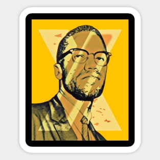 Malcolm X Yellow Sticker